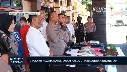 9 Pelaku Kejahatan Beragam Kasus di Pekalongan Ditangkap