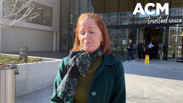 Mother addresses media outside ACT Magistrates Court after son crushed at work