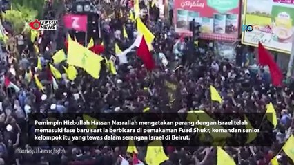 PEMIMPIN HIZBULLAH TEGASKAN AKAN TANGGAPI SERANGAN ISRAEL