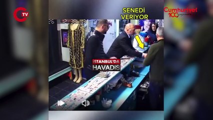 Yarım milyonluk senedi saniyeler içinde yuttu