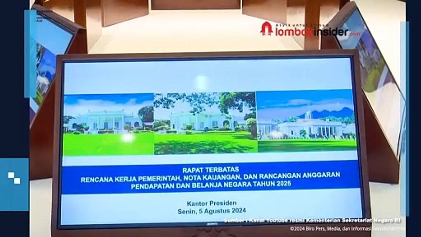 JOKOWI BUKA AGENDA RAPAT TERBATAS RENCANA KERJA PEMERINTAH DAN RAPΒΝ 2025