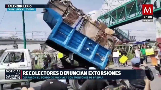 Recolectores de basura en Chimalhuacán cierran vialidades en protesta por extorsiones