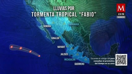 Tormenta 'Fabio' avanza hacia Baja California Sur, últimos reportes