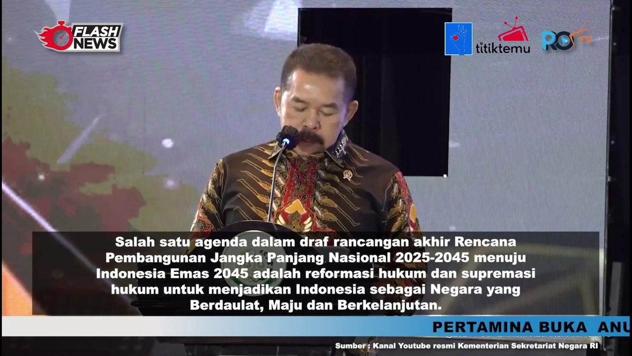 Jaksa Agung Burhanuddin Buka Acara Launching Blue Print Transformasi Penuntutan Dan Dialog Publik RPP KUHP Nasional