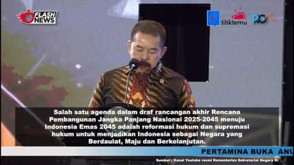Jaksa Agung Burhanuddin Buka Acara Launching Blue Print Transformasi Penuntutan Dan Dialog Publik RPP KUHP Nasional