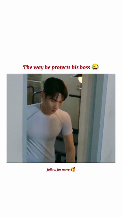 The way he protects his boss 