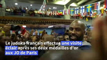 JO-2024: Teddy Riner accueilli en superstar dans sa Guadeloupe natale