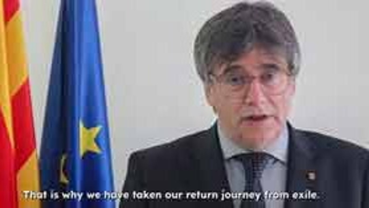 Puigdemont anuncia su regreso a Cataluña