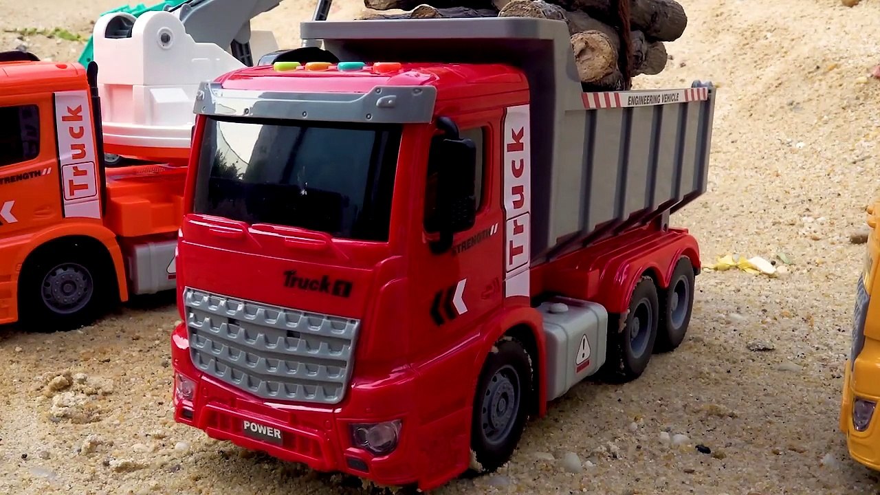 Dump trucks had an exciting day at work