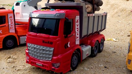 Dump trucks had an exciting day at work