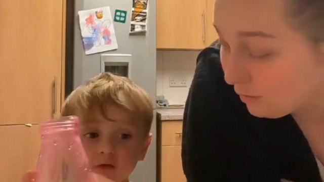 Apologetic toddler instantly realizes his mistake after accidentally swearing