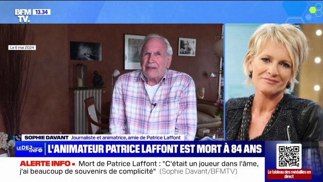C'était un joueur dans l'âme : Sophie Davant rend hommage à l'animateur Patrice Laffont, mort ce mercredi à 84 ans