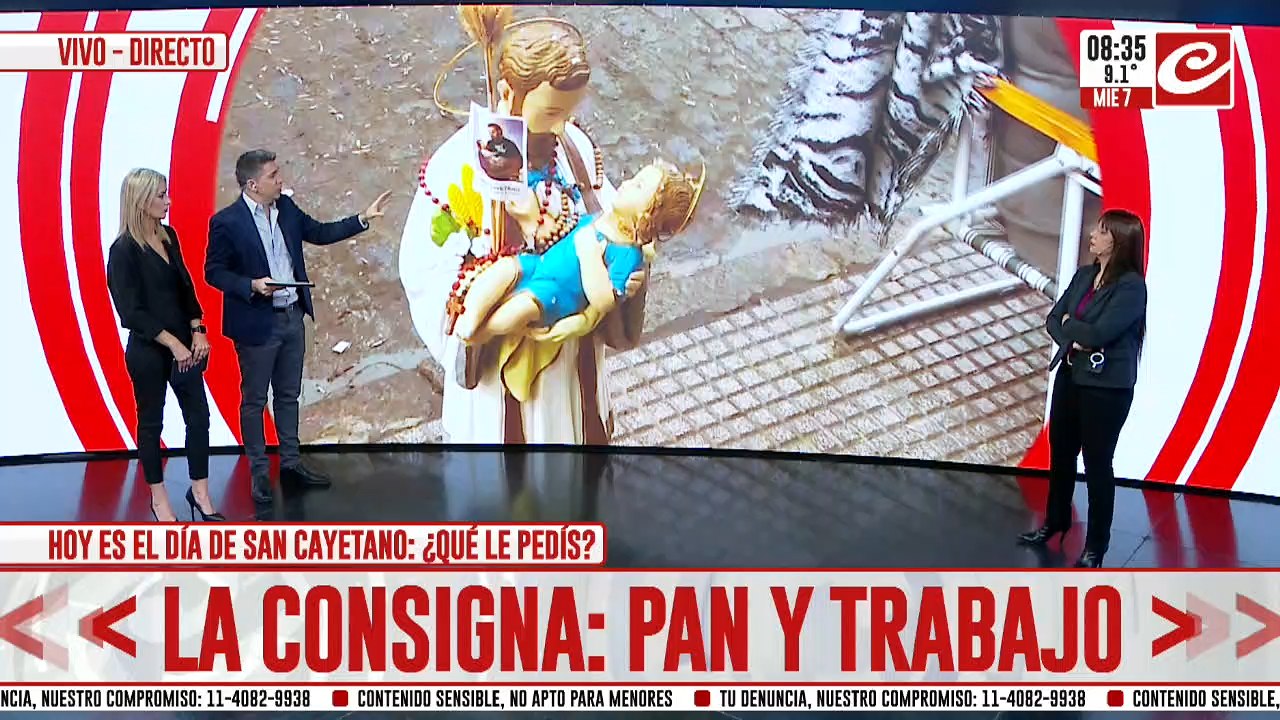 San Cayetano recibe a miles de fieles en el santuario de Liniers