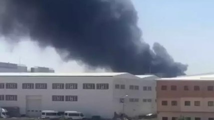 Ankara’nın Akyurt ilçesinde geri dönüşüm tesisinde yangın