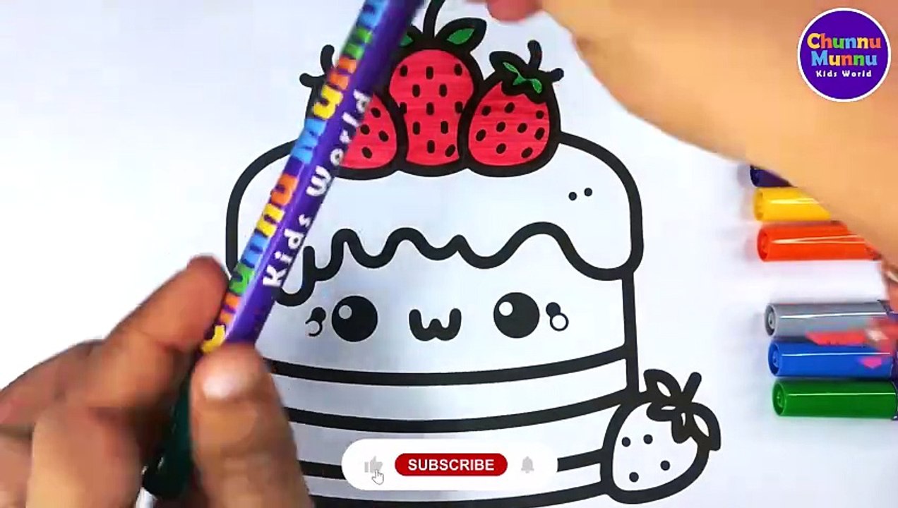 Adorable Cake Coloring Page for Kids | Fun Painting & Decorating Activity for Toddlers 