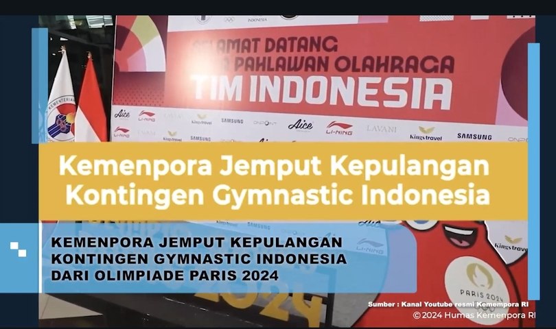 Kemenpora Jemput Kepulangan Kontingen Gymnastic Indonesia dari Olimpiade Paris 2024