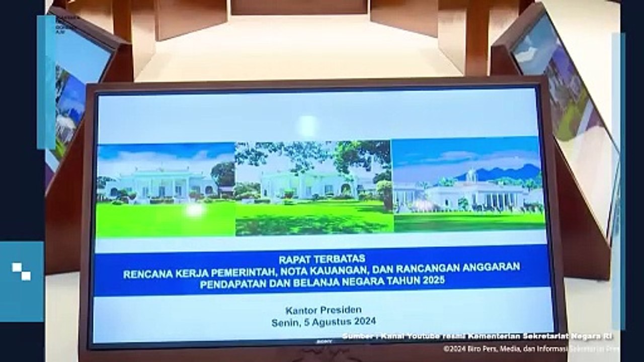 JOKOWI BUKA AGENDA RAPAT TERBATAS RENCANA KERJA PEMERINTAH DAN RAPBN 2025