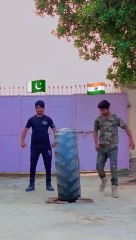 Pakistan Army Vs Indian Army Big Challenge One Leg Only#shorts #youtube #pakistanarmy