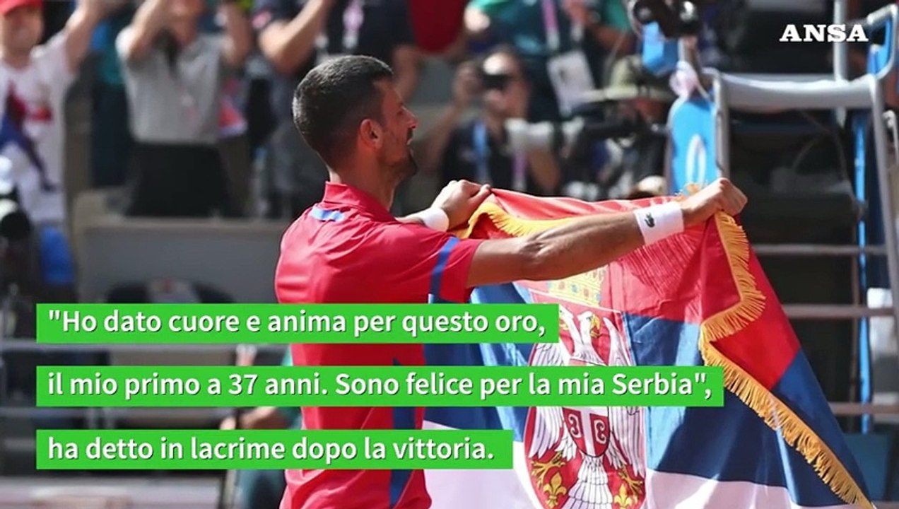 Djokovic d'oro: "Ho dato anima?e sangue per questo titolo"