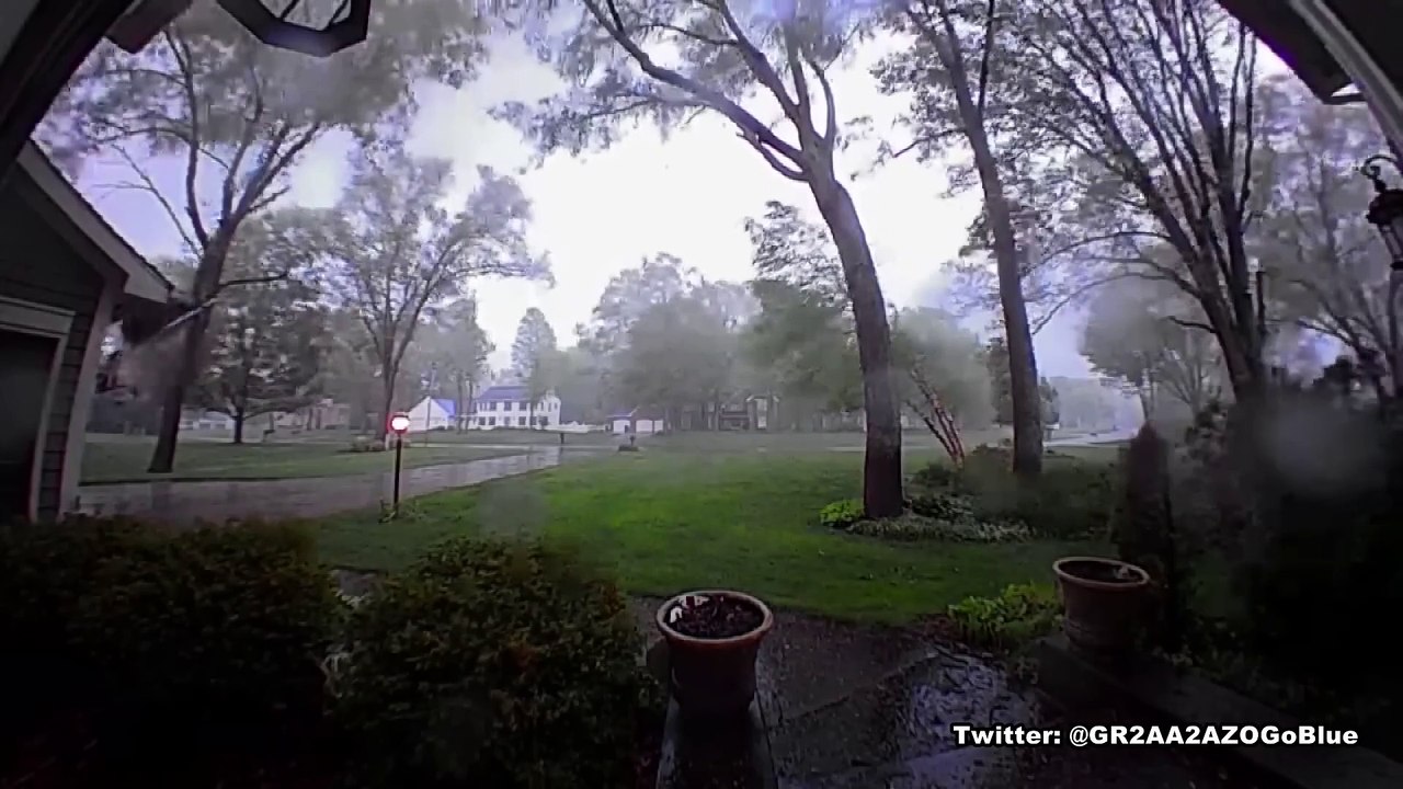 Michigan yard came down during tornado conditions