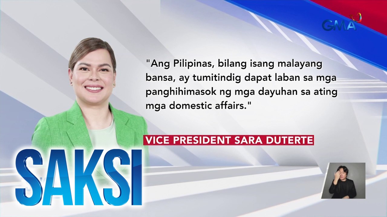 VP Sara Duterte, naglahad ng mga puna laban sa gobyerno | Saksi