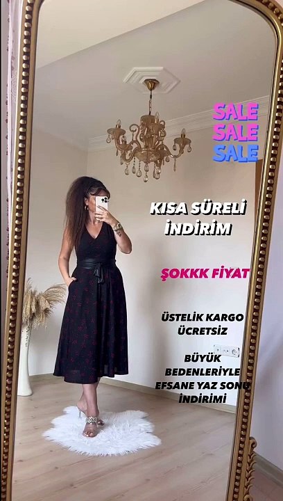 Azra Butik büyük beden yazlık elbise
