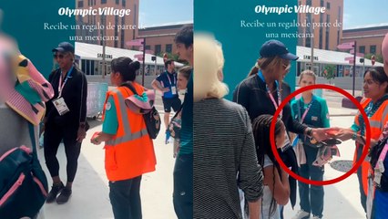 Serena Williams es sorprendida por el regalo de una joven mexicana en la Villa Olímpica de París