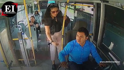 PASAJERA AGREDE A CHOFER DELTRANSPORTE PÚBLICO