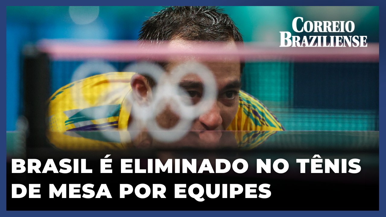Victor Ishiy, Guilherme Teodoro e Hugo Calderano não conseguiram vencer a França no tênis de mesa