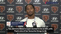 Simone Biles loves being an NFL wife - Bears' Owens