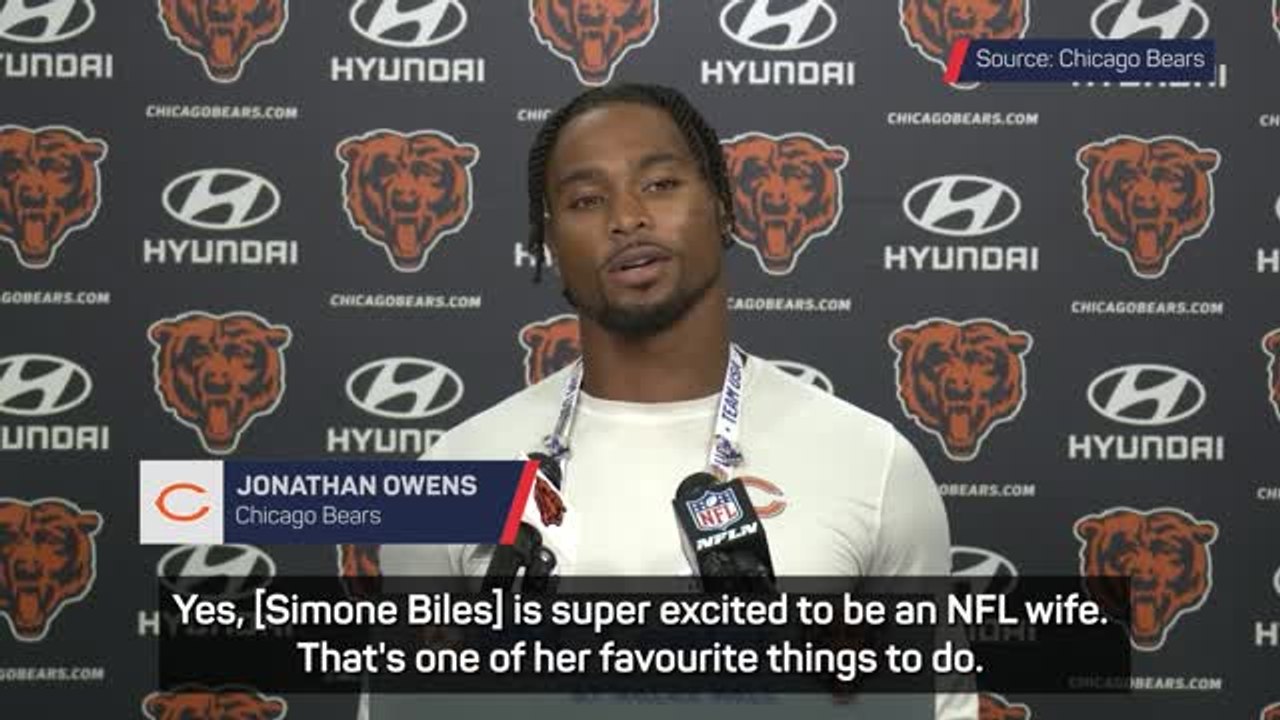 Simone Biles loves being an NFL wife - Bears' Owens