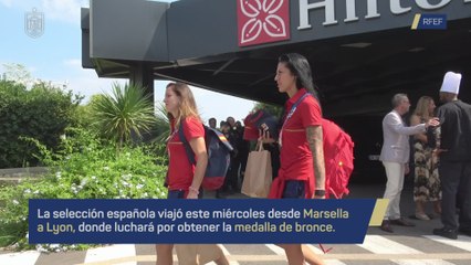 La Selección femenina de fútbol ha viajado a Lyon para luchar por el bronce