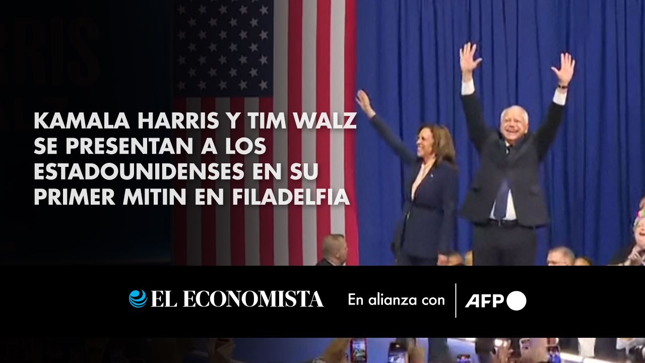Kamala Harris y Tim Walz se presentan a los estadounidenses en su primer mitin en Filadelfia