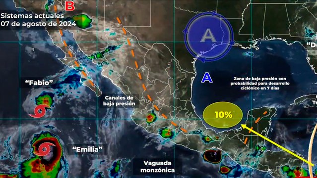 Tormenta tropical Emilia y Fabio: Esta es su trayectoria este 7 de agosto y los estados que se verán afectados