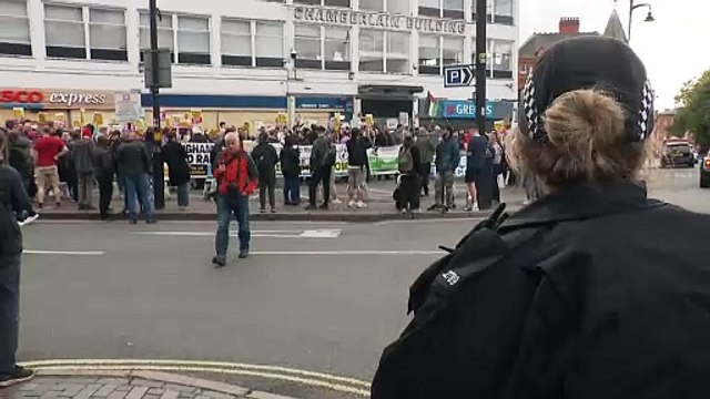 Anti-racism protestors gather in Birmingham