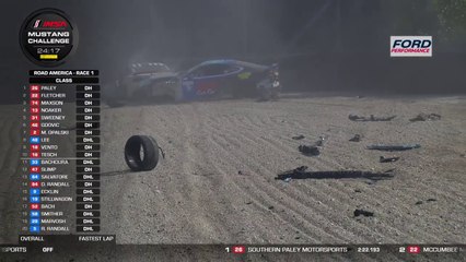 Mustang Challenge 2024 Road America Race 1 Ecklin Randall Big Crash