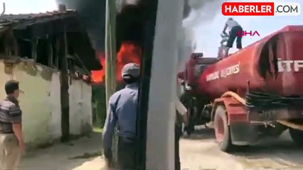 Tokat'ta Ahşap Ev Yangını