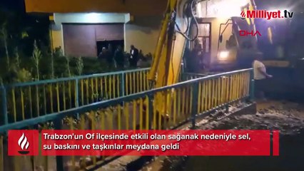 Trabzon'da sağanak sele neden oldu