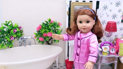 American Girl Doll Wedding Routine with Makeup & Glam Dress! PLAY DOLLS