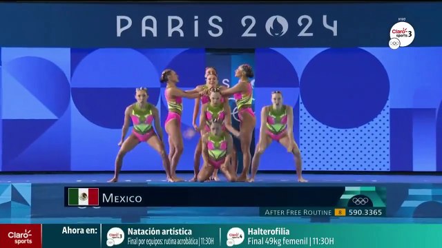 ESPECTACULAR Así cerraron las sirenas mexicanas ‍♀️ su participación en la prueba por equipos de Natación Artística