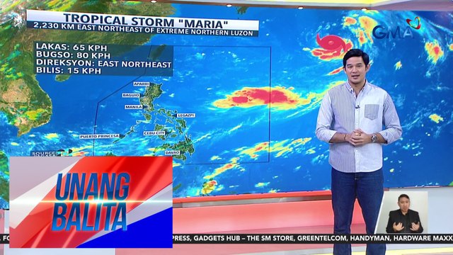 Bagyo sa labas ng PAR, lumakas bilang tropical storm; nananatiling mababa ang tsansang pumasok sa PAR - Weather update today as of 6:26 a.m. (August 8, 2024) | Unang Balita