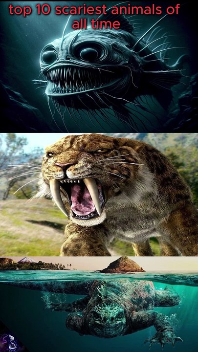" Top 10 Scariest Animals That Will Haunt Your Nightmares ️ #animals #kingkong #spinosaurs
