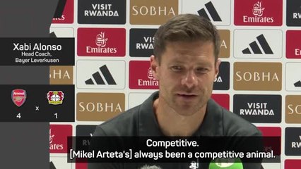 Arteta is 'a competitive animal' - Alonso