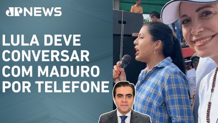 Apoiadora de María Corina Machado grava própria prisão; Cristiano Vilela comenta