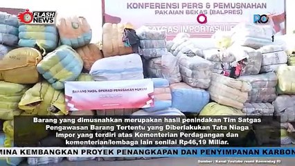 Mendag Pimpin Pemusnahan Pakaian Bekas Impor Senilai Rp46 Miliar
