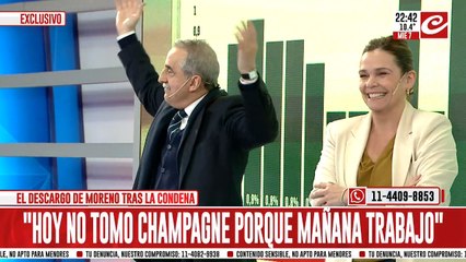 Guillermo Moreno: "No tomo champagne hoy porque me levanto muy temprano"
