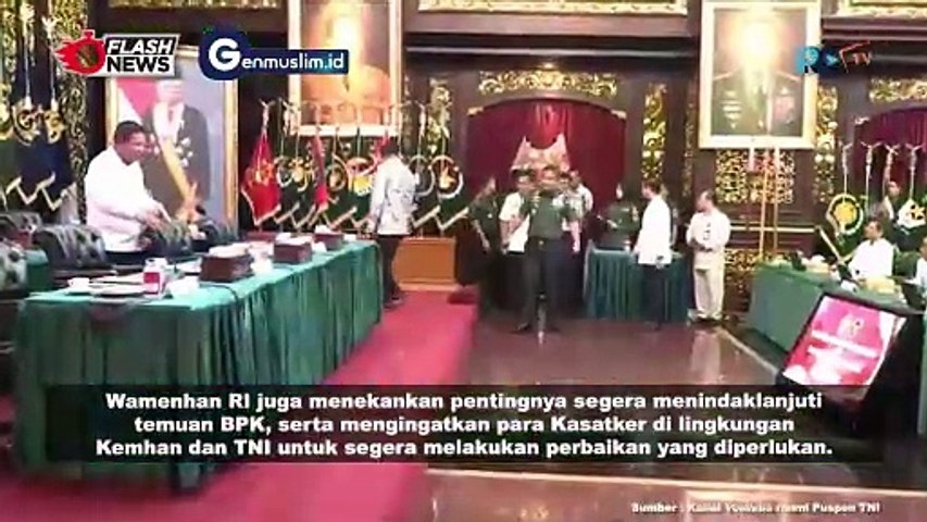 Wakasau Hadiri Penyerahan LHP BPK RI atas Laporan Keuangan Tahun 2023 pada KEMHAN RI