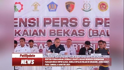 MENDAG RI ZULKIFLI HASAN PIMPIN PEMUSNAHAN PRODUK PAKEAN BEKAS IMPOR ILEGAL SENILAI RP 46,19 MILIAR