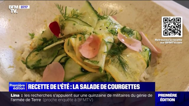 Ma recette avec une cheffe: testez la salade de courgettes et concombre au jus de pickles et ricotta fumée