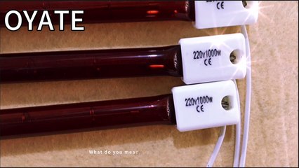 800w 1000w quartz ruby halogen infrared heating lamps for screen printing  flash dryer